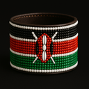 Flag Beaded Wristband